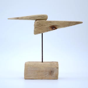 Driftwood Wader Bird, Original, Handmade, Coastal Art, Reclaimed Art, Driftwood Sculpture, Rustic Bird, Recycled Art, Upcycled Unique Gift