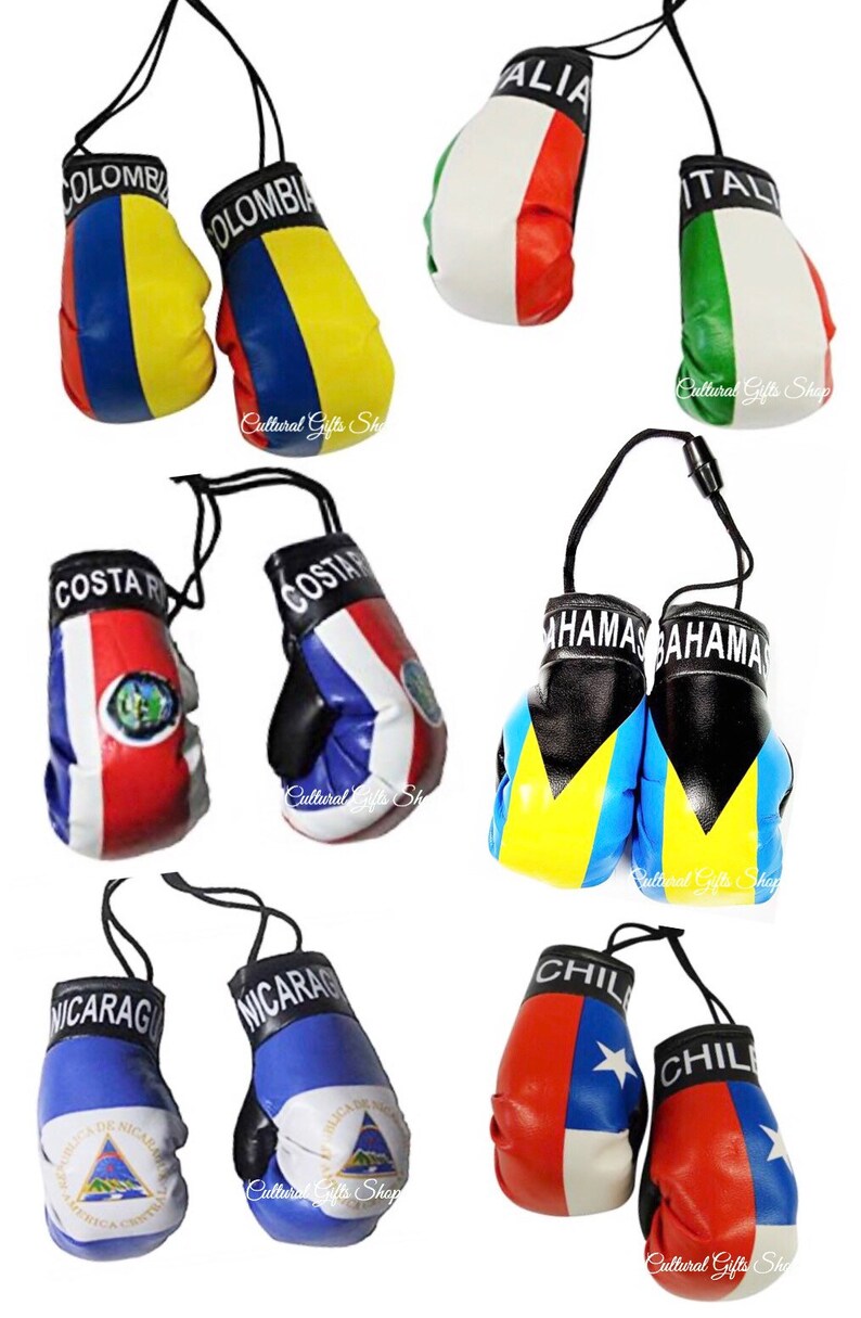 Set of Various Mini Car Boxing Gloves/rep Your Country or Etsy