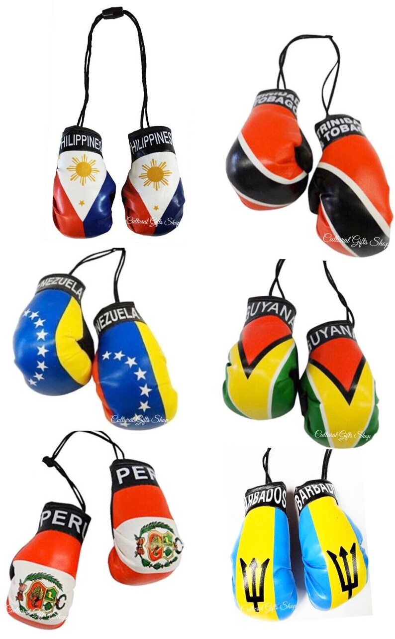 Set of Various Mini Car Boxing Gloves/rep Your Country or Etsy
