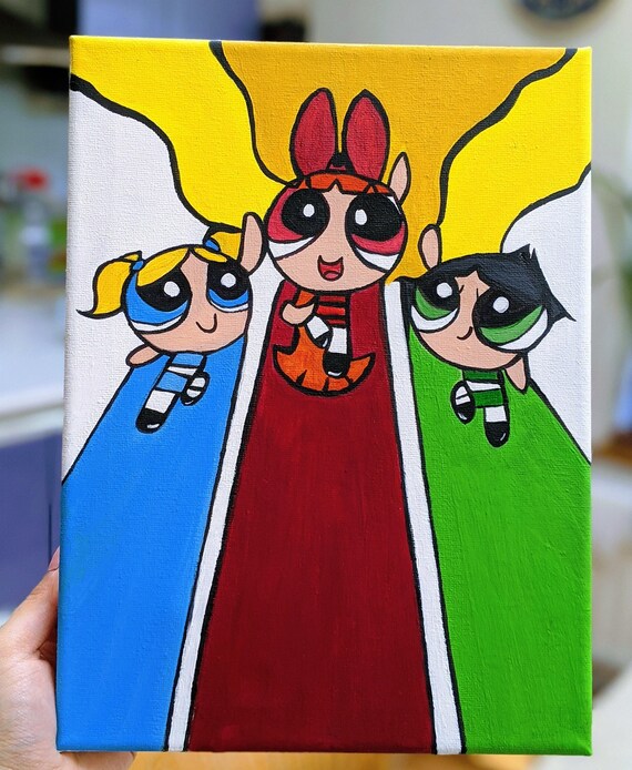 Powerpuff Girls Painting Etsy