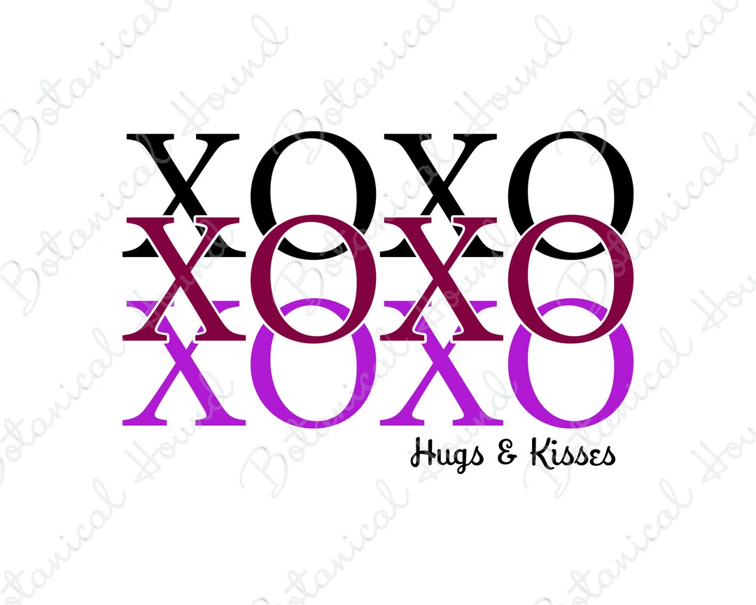 Hugs and Kisses XOXO Love SVG Cut File for Cricut and Silhouette - Etsy