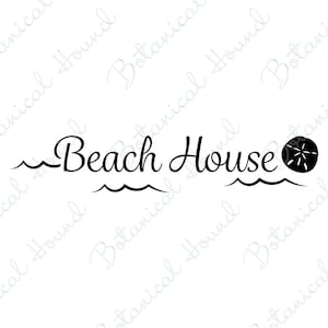 Beach House SVG Cut File for Cricut and Silhouette | Vacation House SVG | Beach Sign Cut File