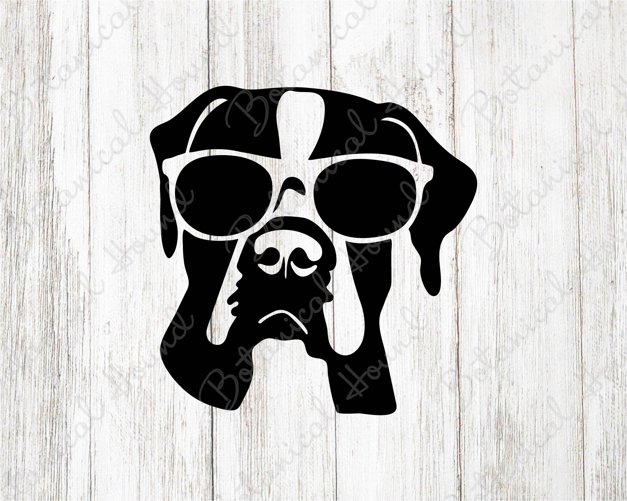 Boxer Dog With Sunglasses SVG Cutting File for Cricut and Silhouette - Etsy