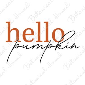 Archivo SVG de corte de Hello Pumpkin para Cricut y Silhouette