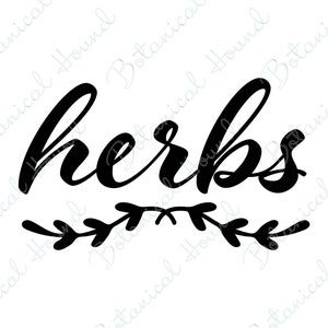 Herbs SVG Cut File for Cricut and Silhouette