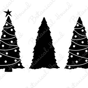 Fichier de coupe SVG Pine Tree Bundle pour Cricut et Silhouette | Arbre de Noël SVG | SVG à feuilles persistantes