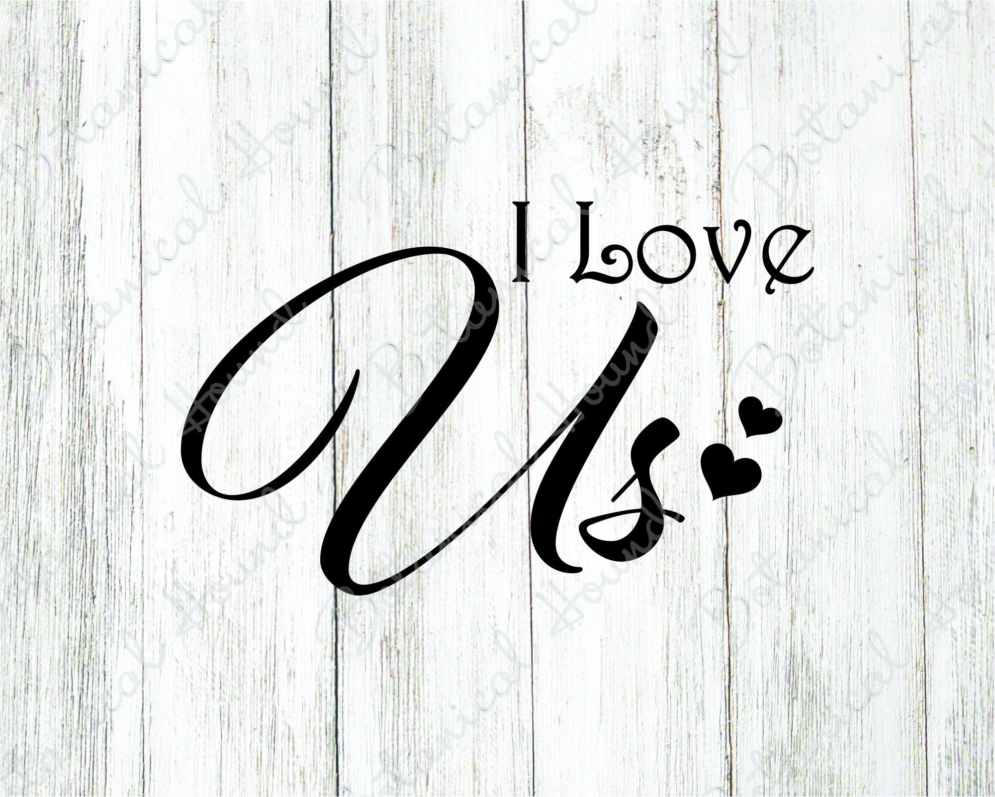 I Love Us SVG Cut File for Cricut Crafters Etsy