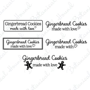 Lebkuchen-Plätzchen gemacht mit Liebe SVG geschnitten Datei-Bundle für Cricut und Silhouette