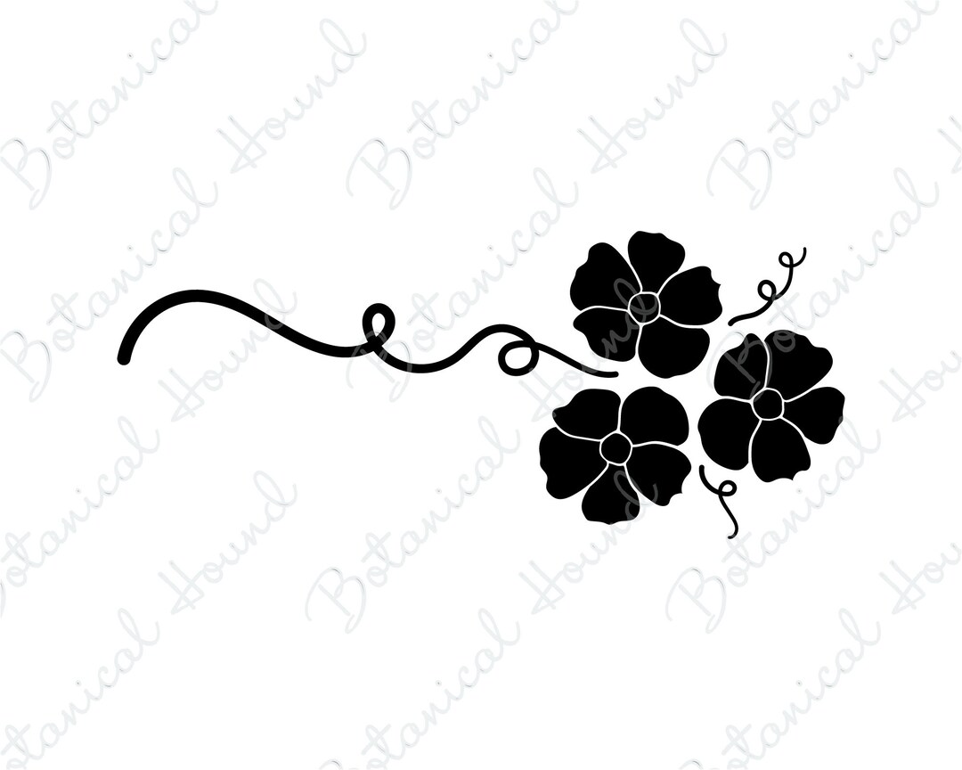 Vine Flowers SVG Cut File for Cricut and Silhouette Etsy