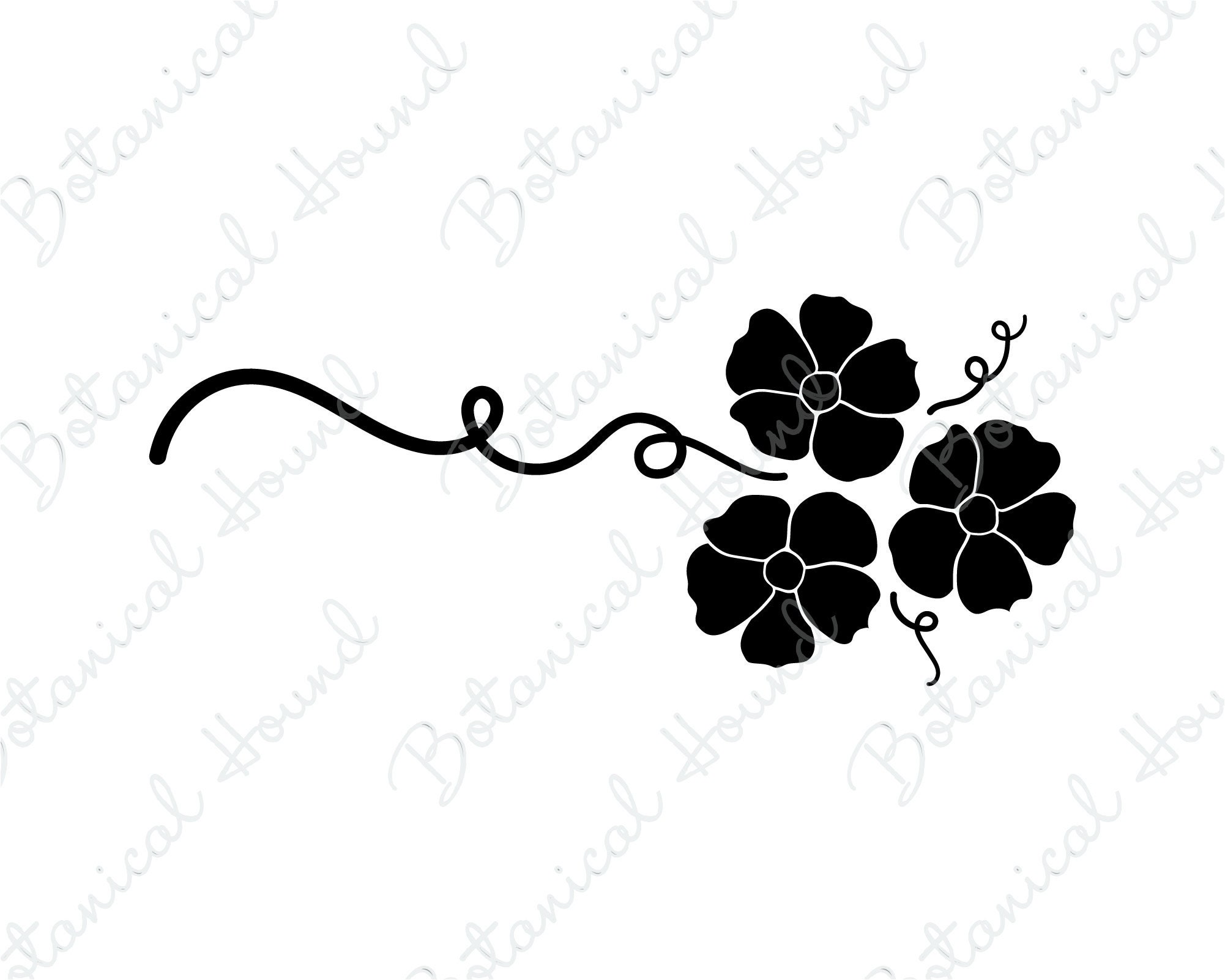 Vine Flowers SVG Flowers On A Vine SVG Spring Flowers SVG Etsy
