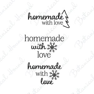 Holiday Homemade With Love SVG Cut File Bundle für Cricut und Silhouette | Holiday Homemade Geschenketikette SVG