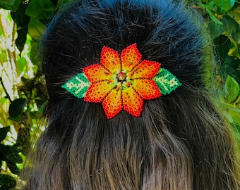 mexican flower hair clips