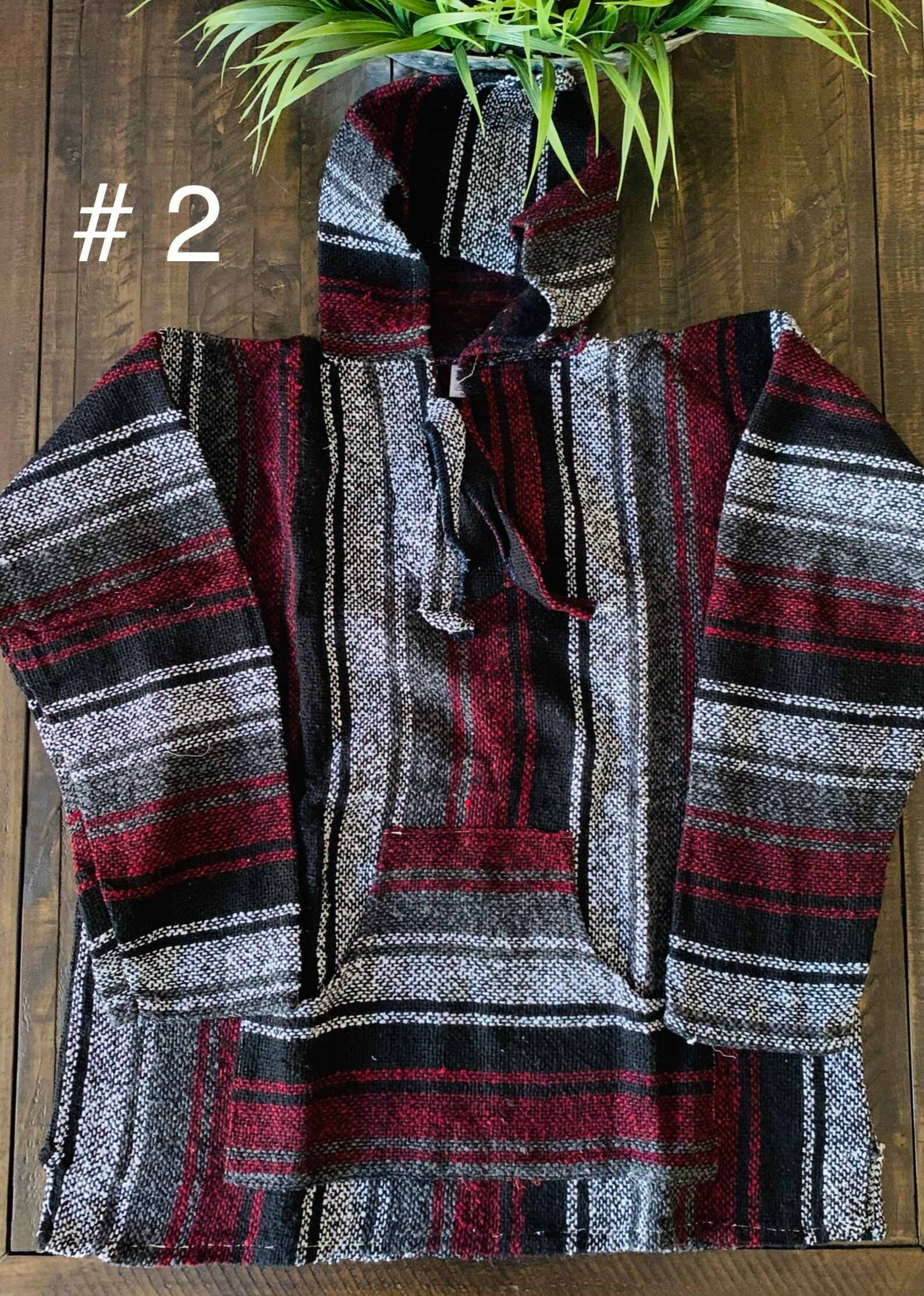 Mexican Poncho With Hoodie Baja poncho Vintage Poncho Boho Etsy