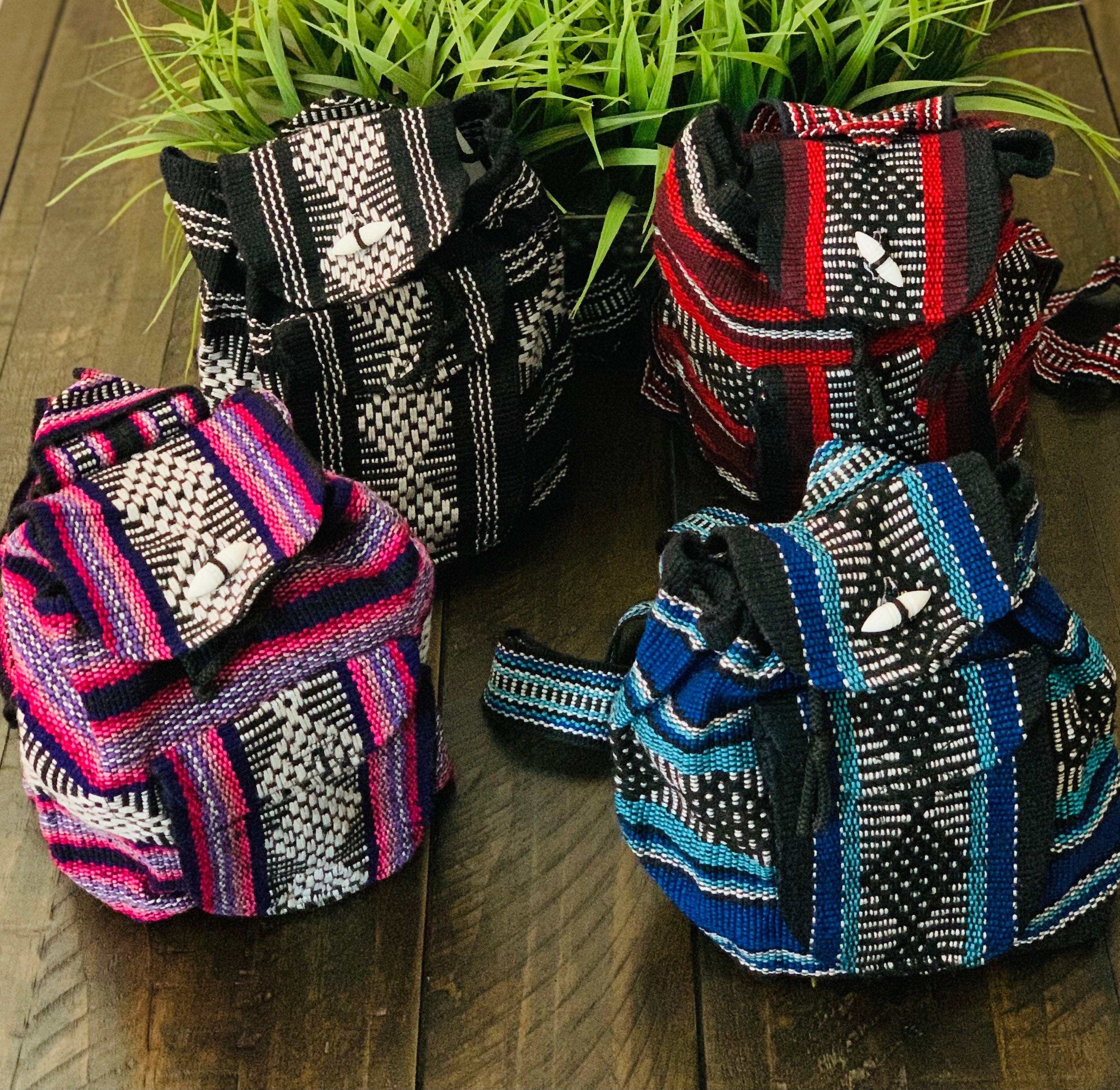 Mexican Handwoven MINI BackpackEthnic Mini Backpack Colorful Etsy