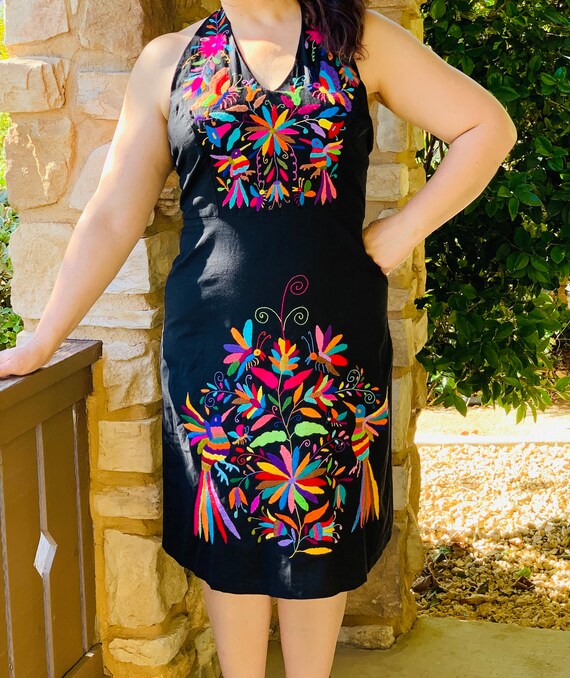 Hand Embroidered Otomi Dress-one of A 