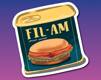 Fil-Am Spam Vinyl Sticker | Food Art | Illustration | Filipino American | Pinoy | Swagapino