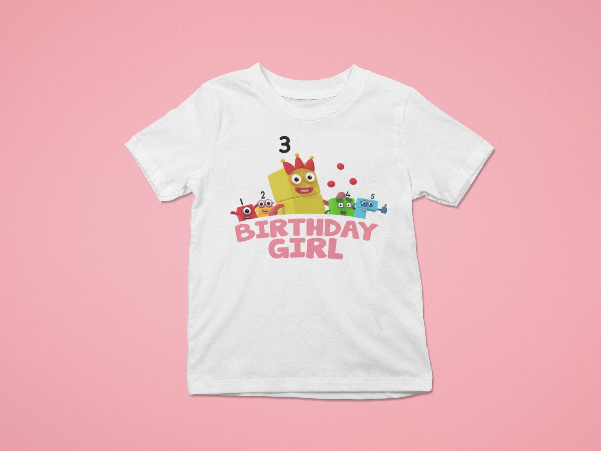 Numberblocks, Birthday Girl Design, Girl 3rd Birthday Printable File ...