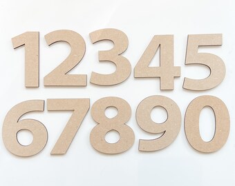 Uppercase Alphabet numbers, use for homeschool and distance learning, Great for Kids and Toddlers to learn/recognize numbers, wood cutouts