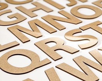 Uppercase Alphabet letters, Kids and Toddlers can learn and recognize letters, Homeschool and Distance learning, wood letter cutouts