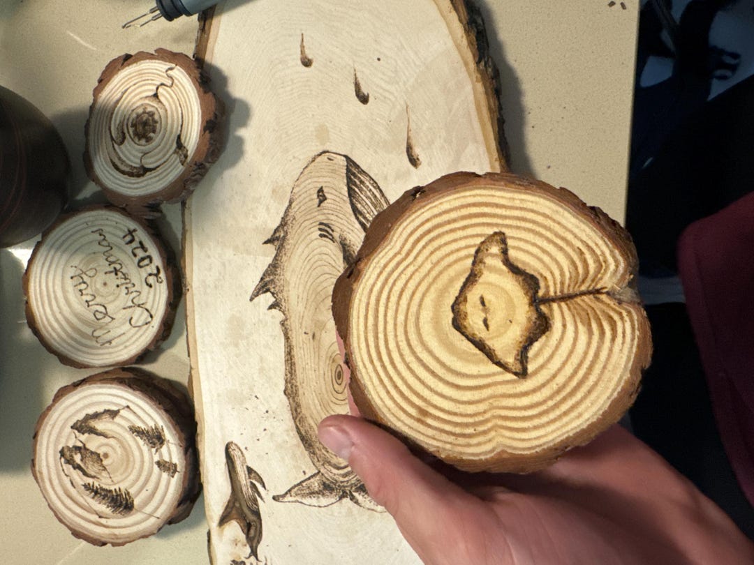 Wooden Coasters Custom Pyrography - Etsy