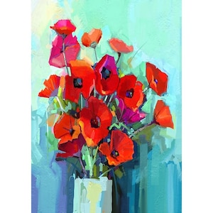 Poppies decoupage Paper Mint by Michelle