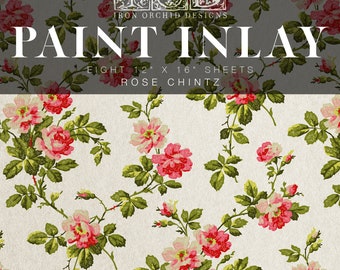 IOD Rose Chintz Paint Inlay