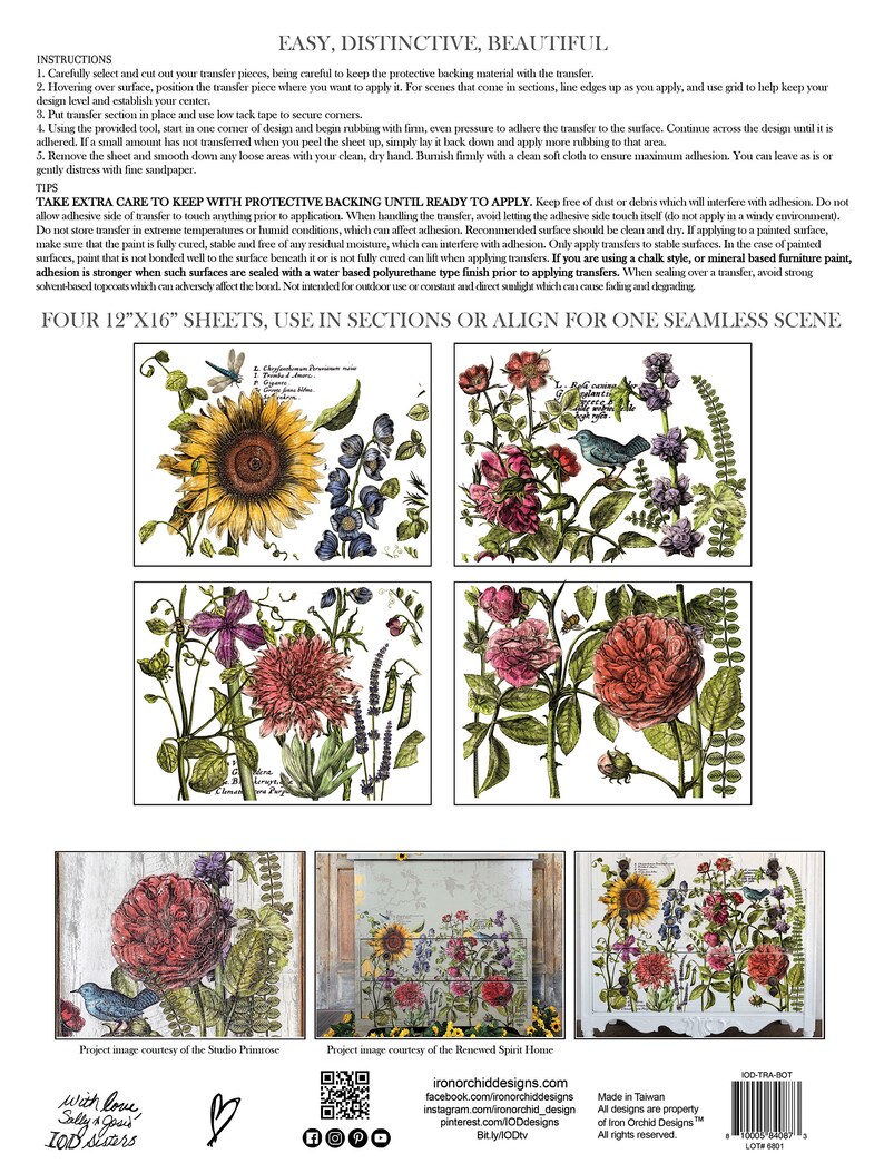 IOD Botanist Journal Transfer Pad Etsy