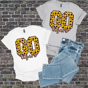 Custom Go Hattiesburg Tigers Leopard Mascot Spirit Shirt Digital File PNG DTF Sublimation