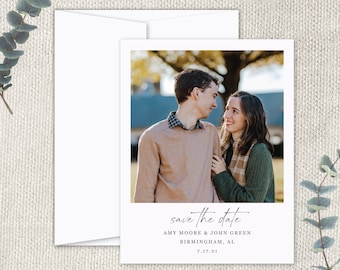 Polaroid Save the Date, Modern Save the Date, Minimal Save our Date, Save the Date photo card, Save the Date with envelopes