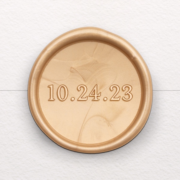 Custom Date Wax Seal, Wedding Date Wax Seal, Save the Date Wax Stamp, Self Adhesive Pre-Made Wax Seal Stickers for Wedding Invitation