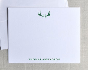 Personal Stationery Set, cotton paper hunters note cards, custom stationery set with envelope, personalized stationery with return address