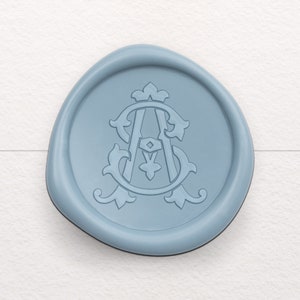 Vintage Monogram Wax Seal, Classic Wedding Monogram Wax Seal, Antique Initials Wax Seal, Self Adhesive Wax Seal Stickers, Wax Seal Duogram