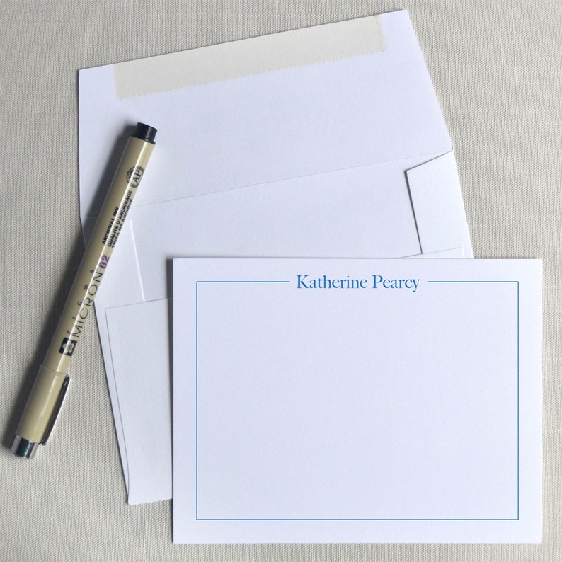 Personal Stationery, Cotton Paper, with envelope, custom stationery set, personalized stationery, monogram stationery image 2