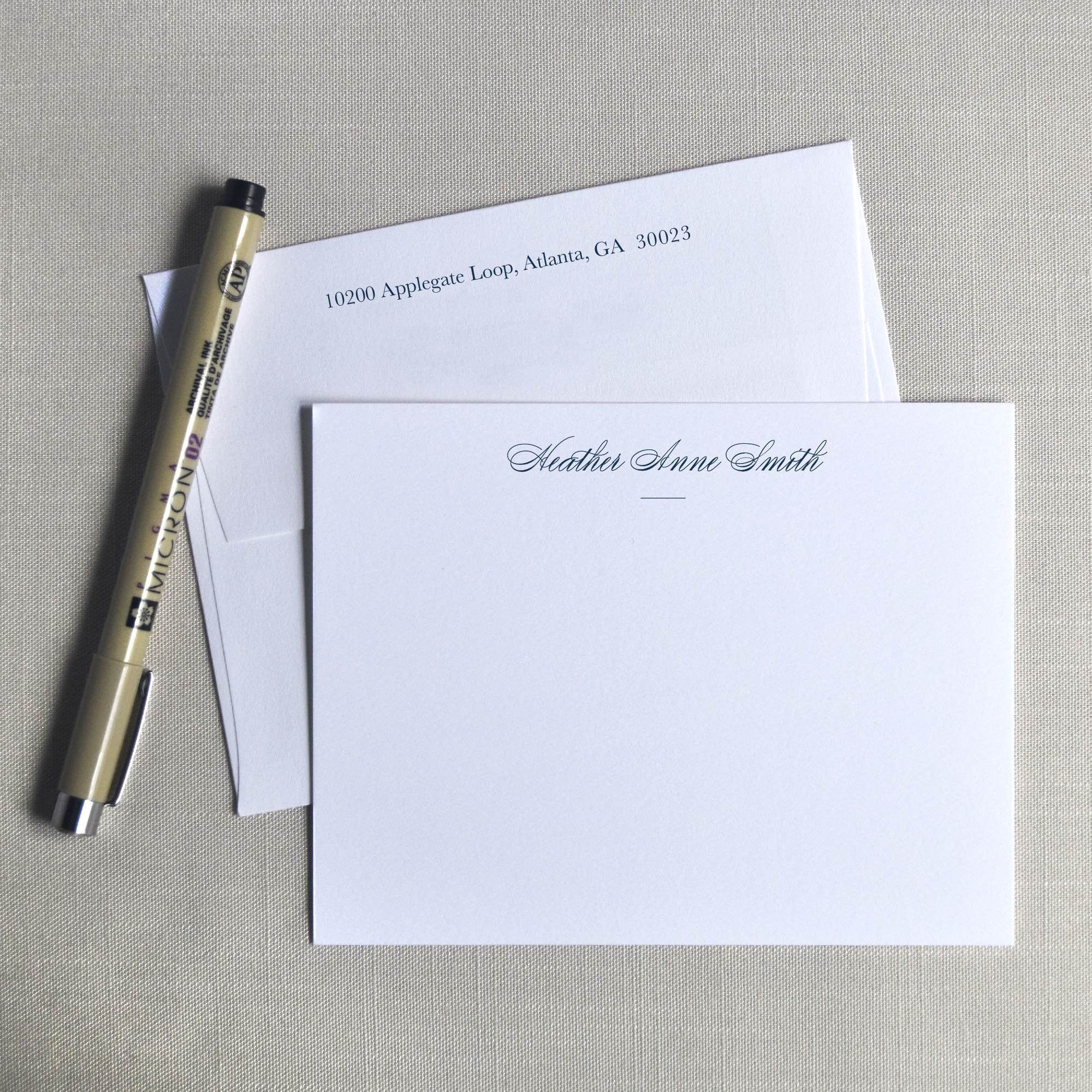 Personal Stationery set with envelopes custom stationery set | Etsy