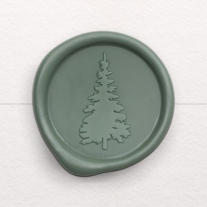 Christmas Tree Wax Seal, Fir Tree Wax Seal, Evergreen Self Adhesive Holiday Wax Seal Stickers, Perfect for Christmas Cards