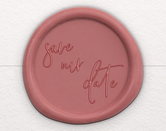 Save the Date Wax Seal, Wedding Wax Seal, Modern Wax Seal Stickers, Self Adhesive Wax Seals, Save our Date Wax Stamp