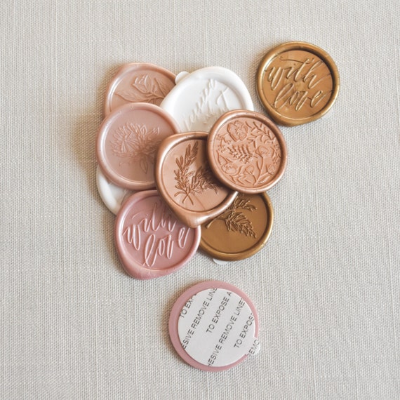 Custom Wedding Monogram Self-Adhesive Wax Seal Stickers