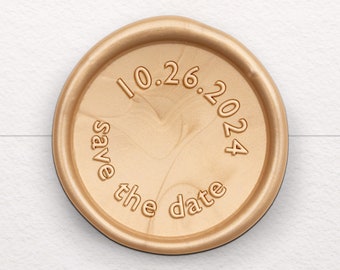 Wedding Wax Seal, Wedding Date Wax Seal Sticker, Wax Seal Invitation, Custom Wax Stamp, Self Adhesive Wax Seals, Save the Date Wax Seal