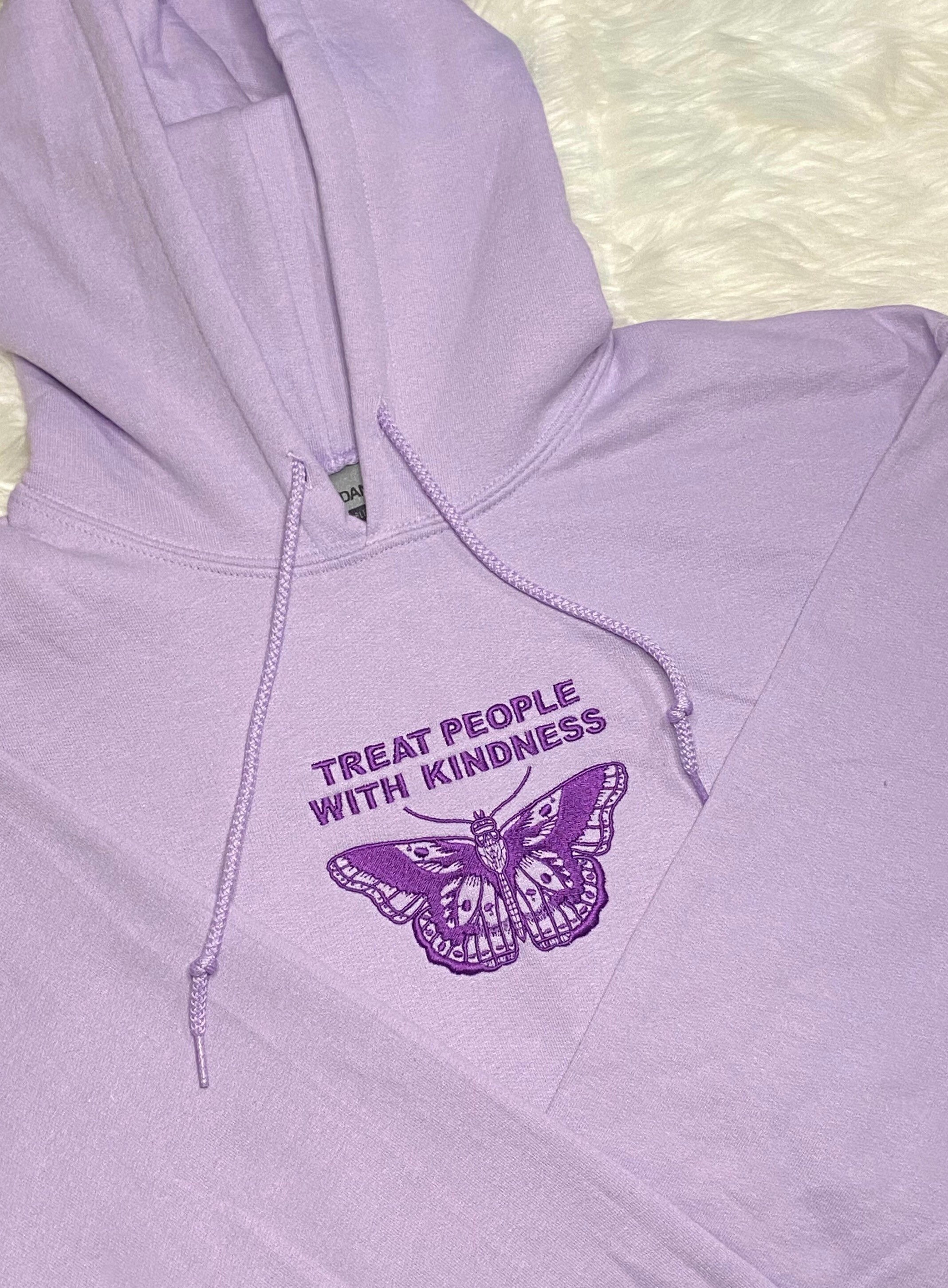 Kindness Butterfly Purple Hoodies - Etsy UK