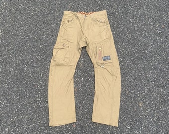 Exclusive Vintage Edwin Multi Pocket Crotch-C Cargo Utility Trousers Tactical Pants Waist 32