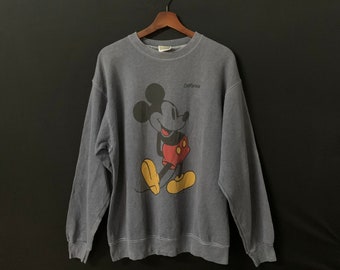 Vintage 90s Mickey Mouse Big Logo Disney Turtex Movie Sweater Sweatshirt Made In U.S.A