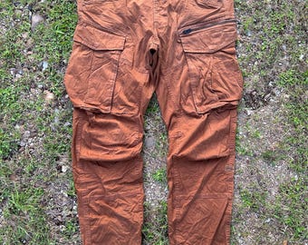 Pantaloni cargo tattici da giungla vintage Y2K G-Star Raw, marca giapponese, con grandi tasche.