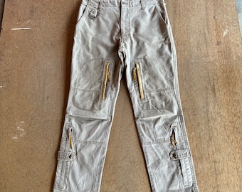 MALATI!! Mix Fritz Japan Vintage Double Knee Tactical Hunter Rare Zipper Legs Made In Japan Pants