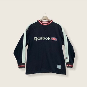 Vintage Reebok Classic Spell Out-sweater met ronde hals, sportkledingsweater