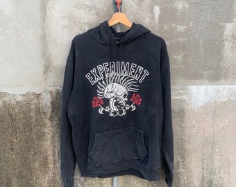 Lucy Skulls & Rose Hoodie Pullover Faded Sweater Sweatshirts