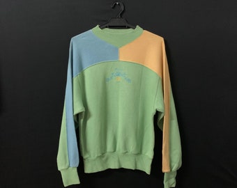 Vintage Cerruti 1881 Sport By Nino Cerruti Embroidery Tricolor Sweatshirt Designer Sweater