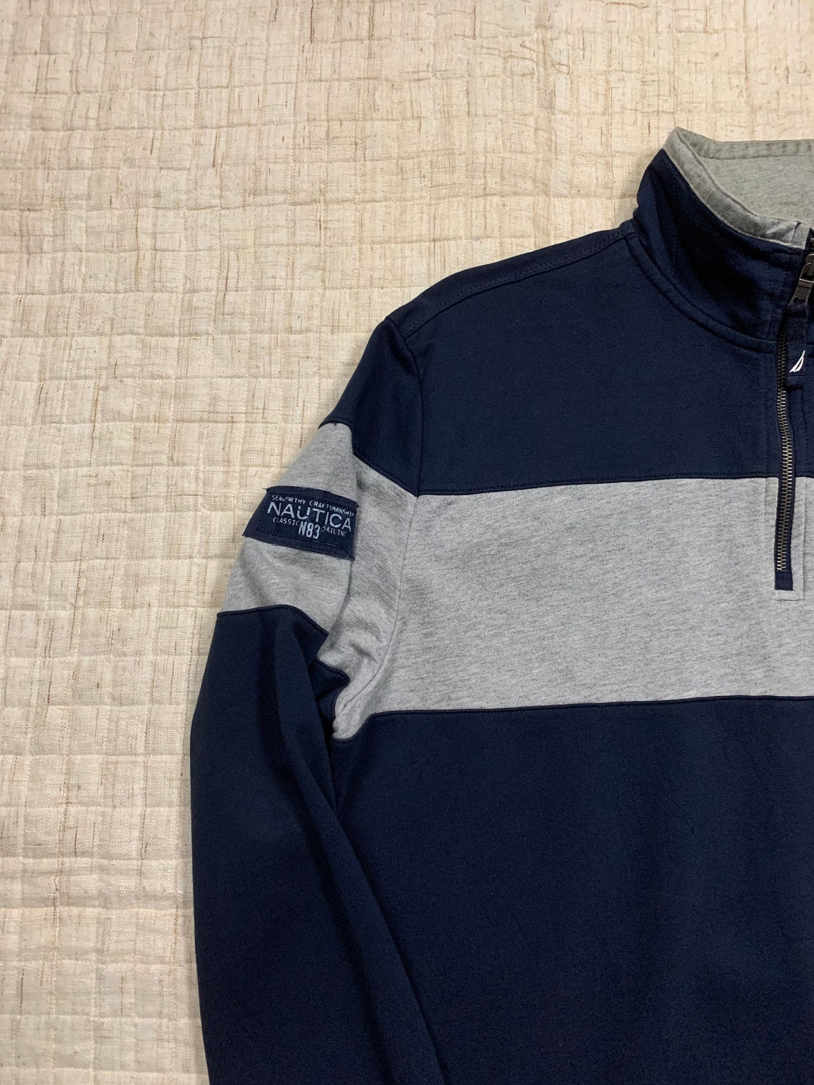 Nautica Brand Half Zip Sweater Large Size - Etsy Denmark