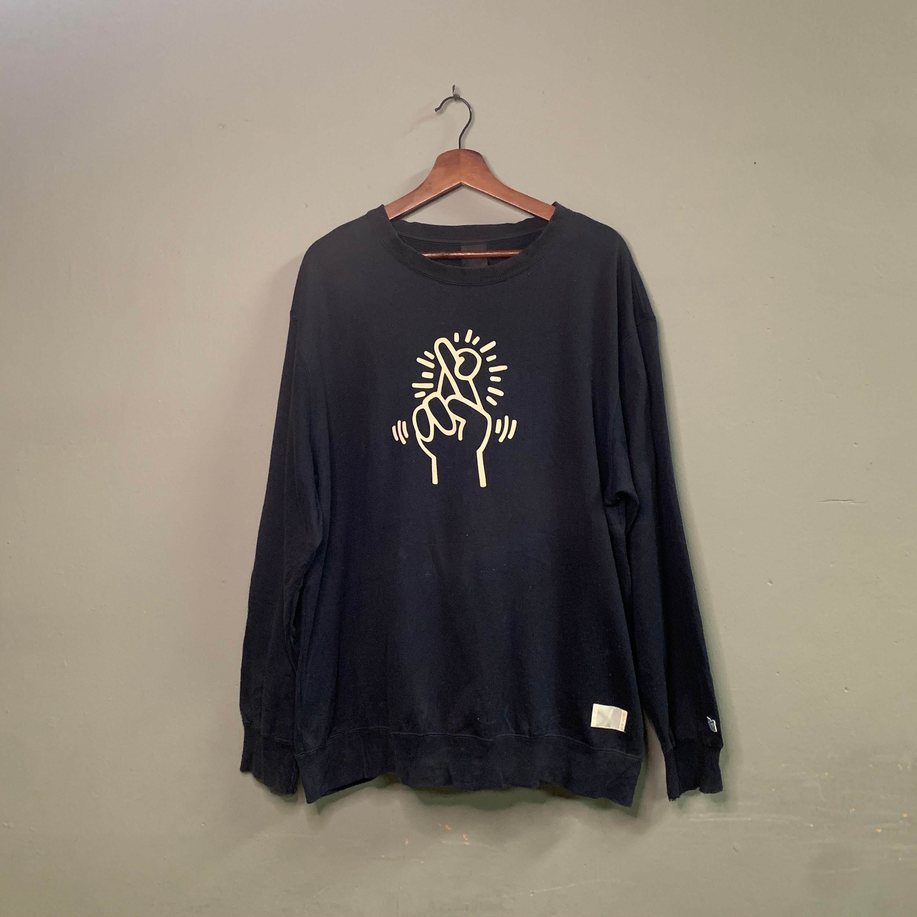 Keith Haring Brand Big Logo Crewneck Sweater Sweatshirt Xlarge - Etsy UK