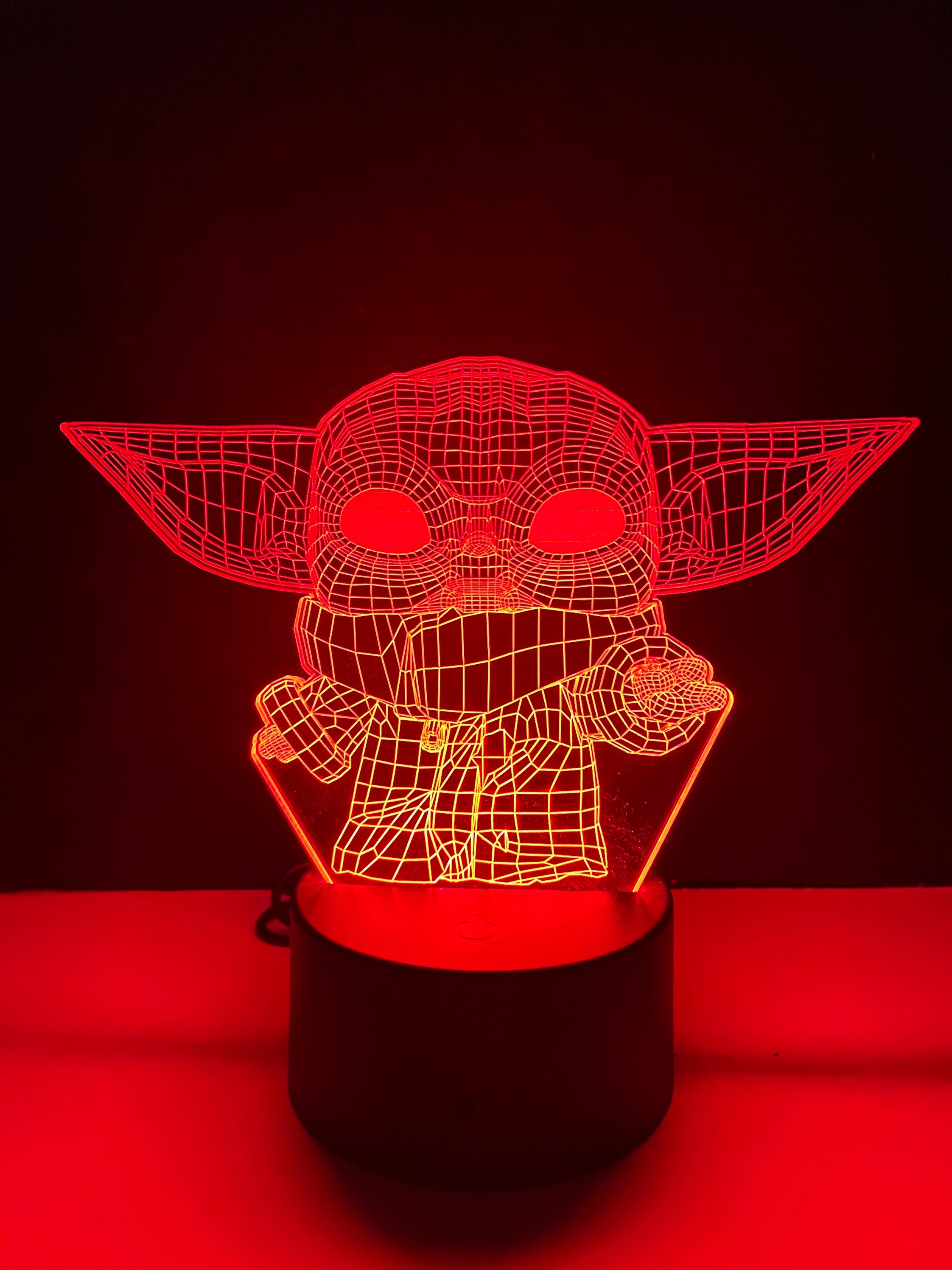 Baby Yoda Grogu Color Changing Nightlight Etsy