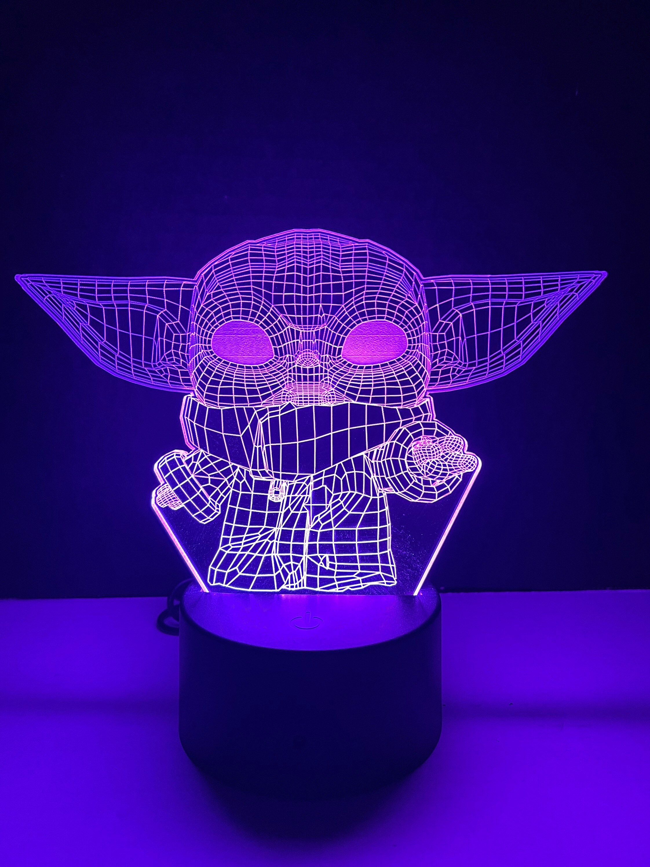 Baby Yoda Grogu Color Changing Nightlight Etsy